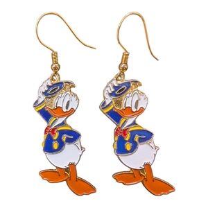 Donald Duck Enamel Earrings
